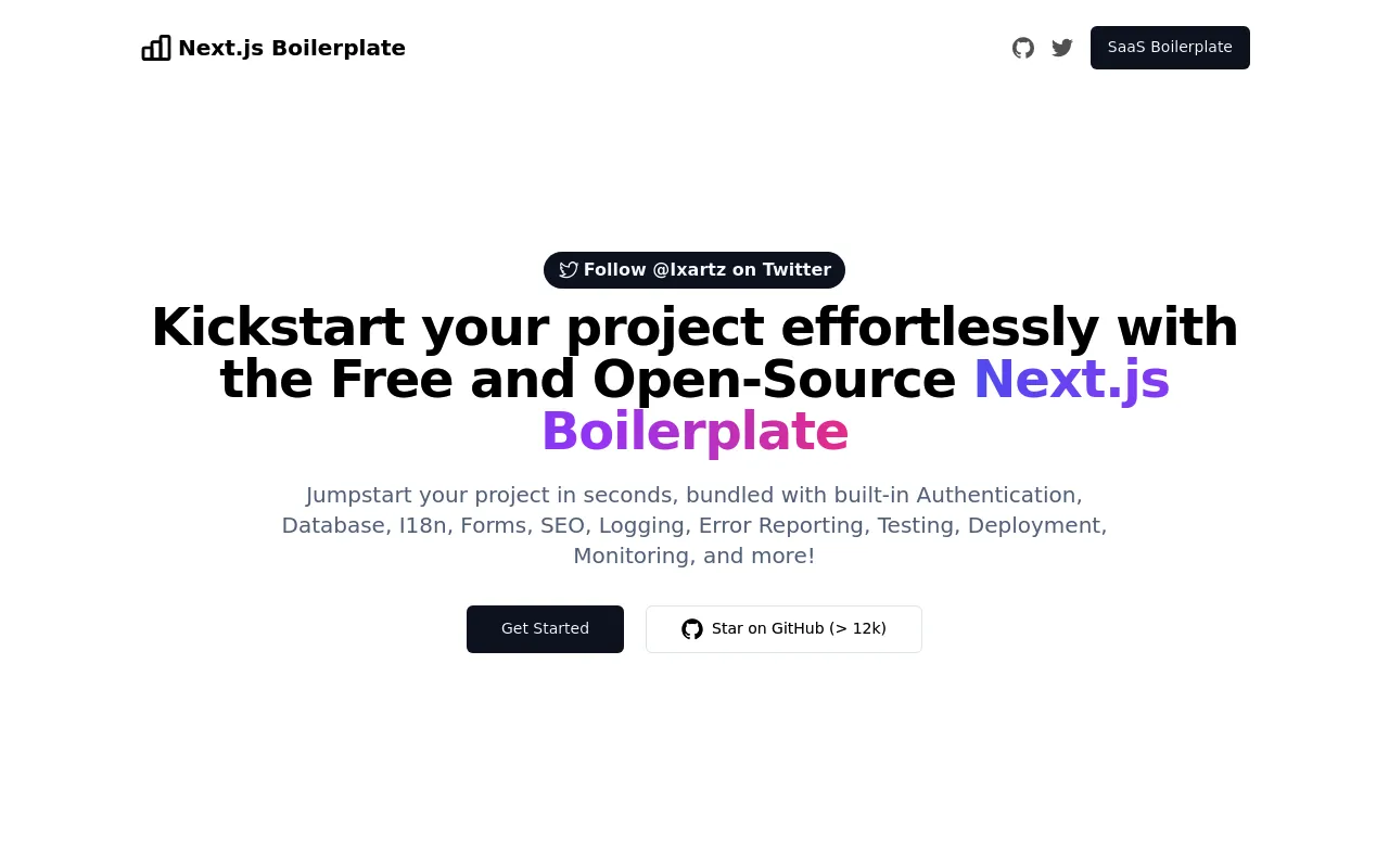 Next.js Boilerplate screenshot