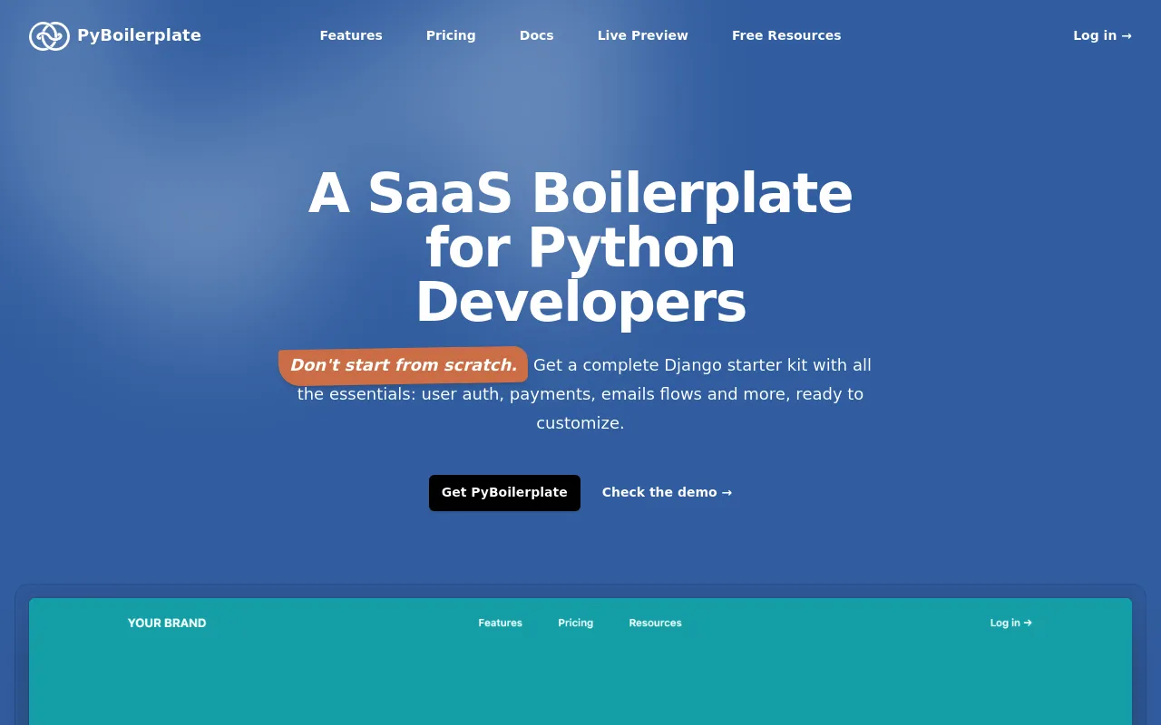 PyBoilerplate screenshot