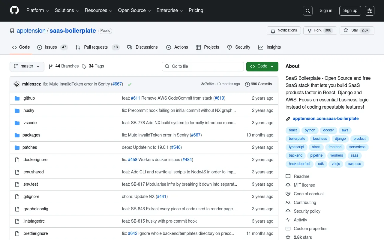 SaaS Boilerplate screenshot
