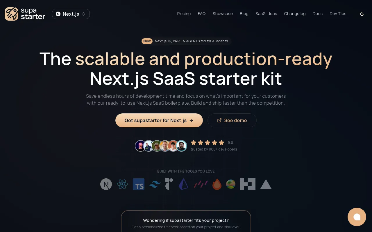 Supastarter screenshot